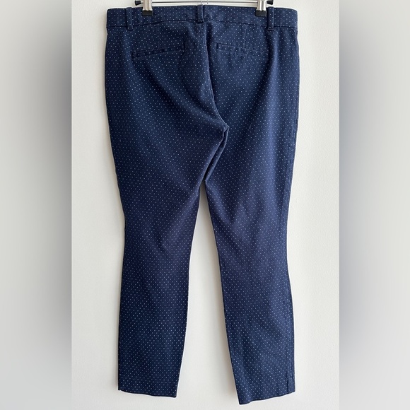 GAP Women’s Navy Blue and White Polka Dot Skinny Ankle Pants, Size 8 Regular - Picture 12 of 16